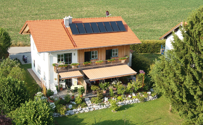 Haus mit der Bezeichnung Generation, dass in der Holzrahmenbauweise errichtet worden ist