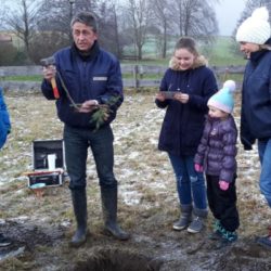 Köhldorfner Muster-Holzhaus Grundsteinlegung