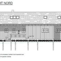 Köhldorfner Muster-Holzhaus Eingabeplan Ansicht Nord