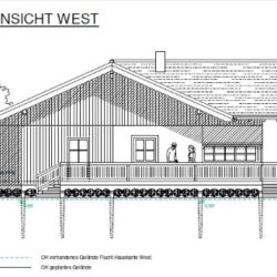 Köhldorfner Muster-Holzhaus Eingabeplan Ansicht Süd