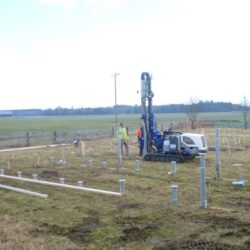 Köhldorfner Muster-Holzhaus Schraubfundament