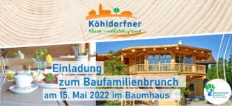 Baufamilienbrunch am 15.05.2022 - Das wohngesunde Holzhaus