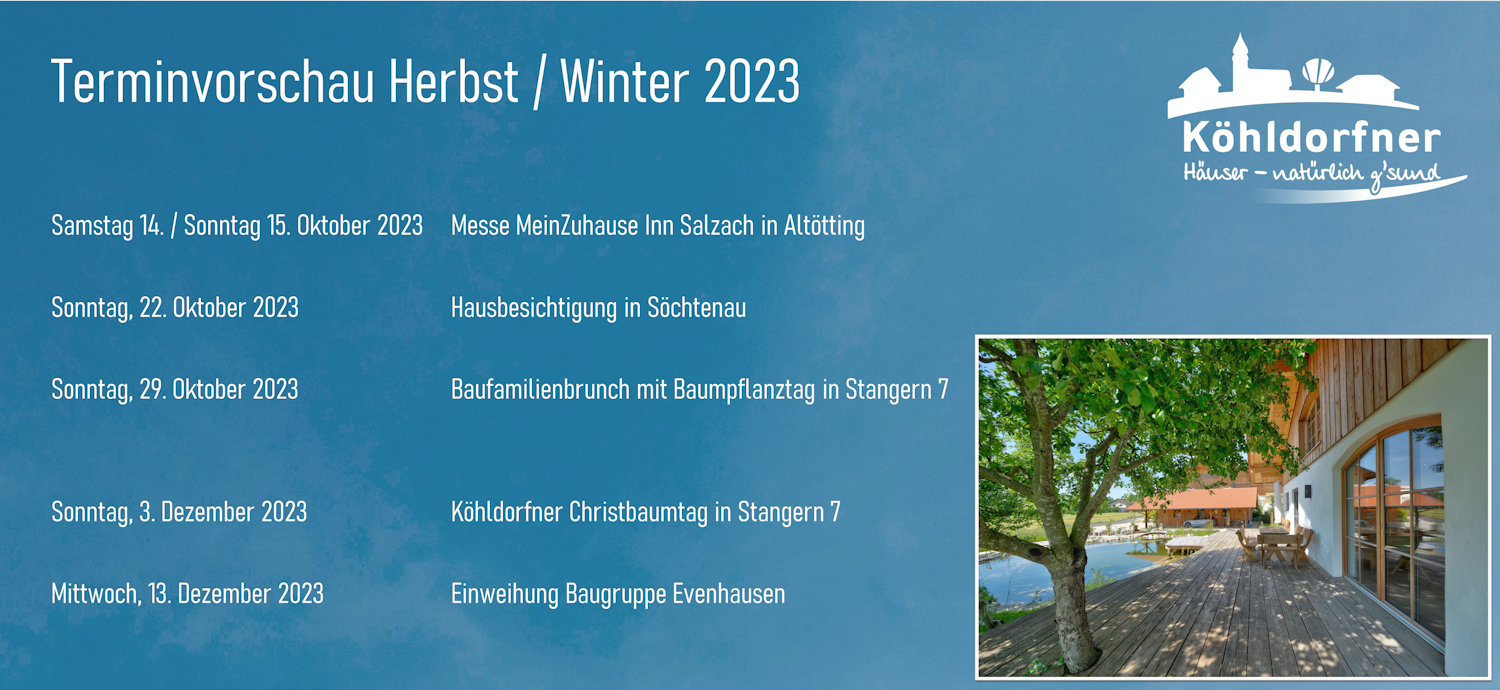 Terminvorschau Veranstaltungen 2023